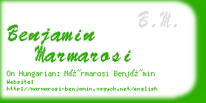 benjamin marmarosi business card